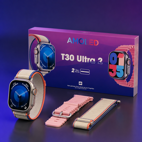 ساعت هوشمند T30 Ultra 2 به همراه دو بند