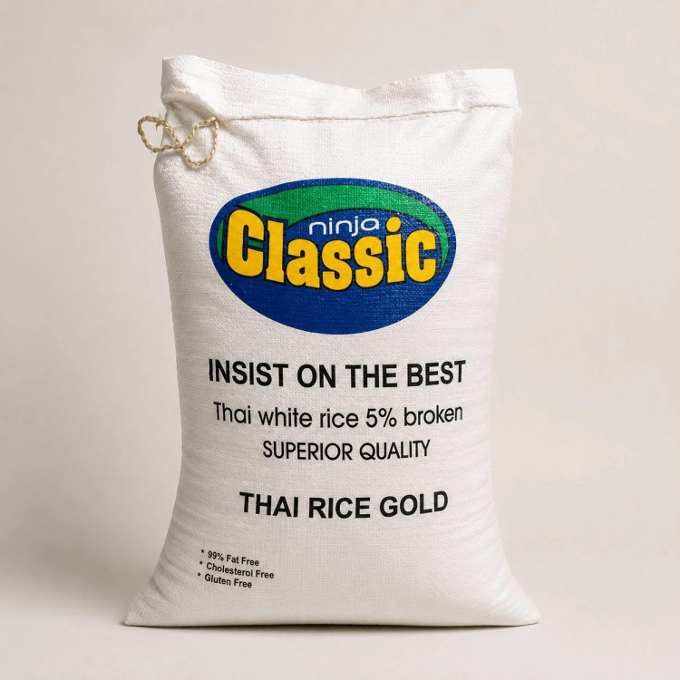 برنج تایلندی کلاسیک 25 کیلویی مدل Thai White Rice 5% Broken